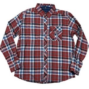 Mammut Lugano Flannel Shirt Men XL Perfomance Stretch Plaid Pockets
